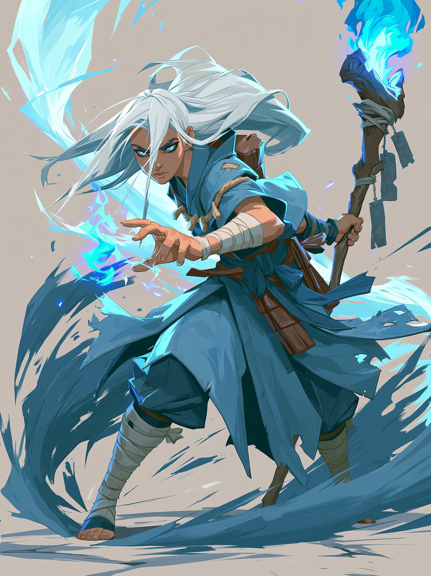 Elemental Warrior Anime Poster. poster — anime art
