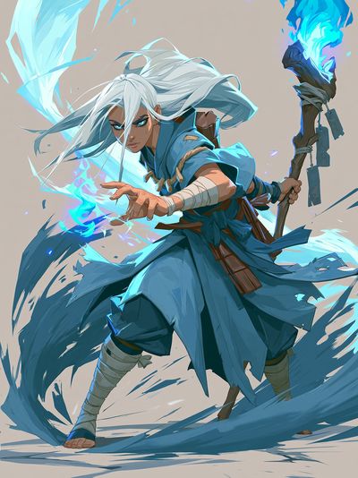 Elemental Warrior Anime Poster. poster