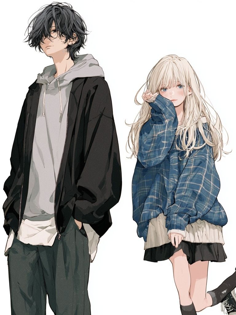 Anime Couple Streetwear Poster. poster — anime art