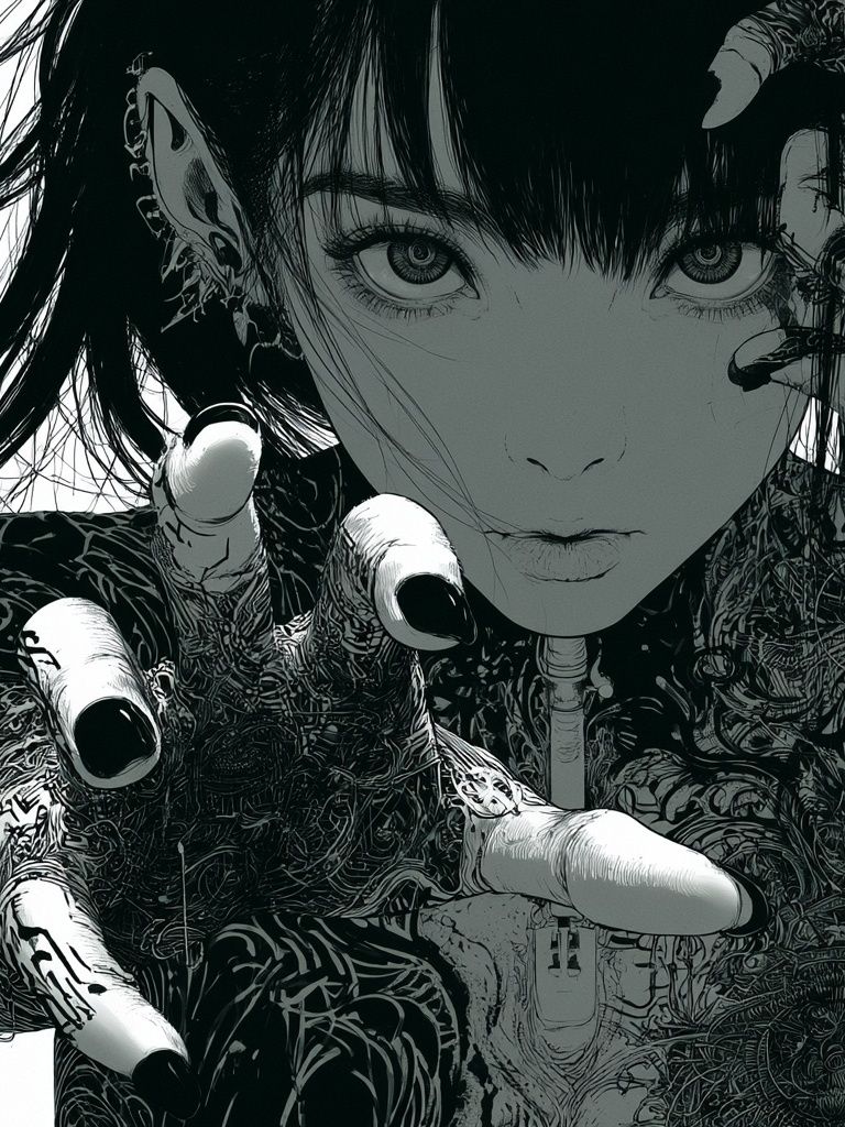 Surreal Manga Portrait Print. poster detail
