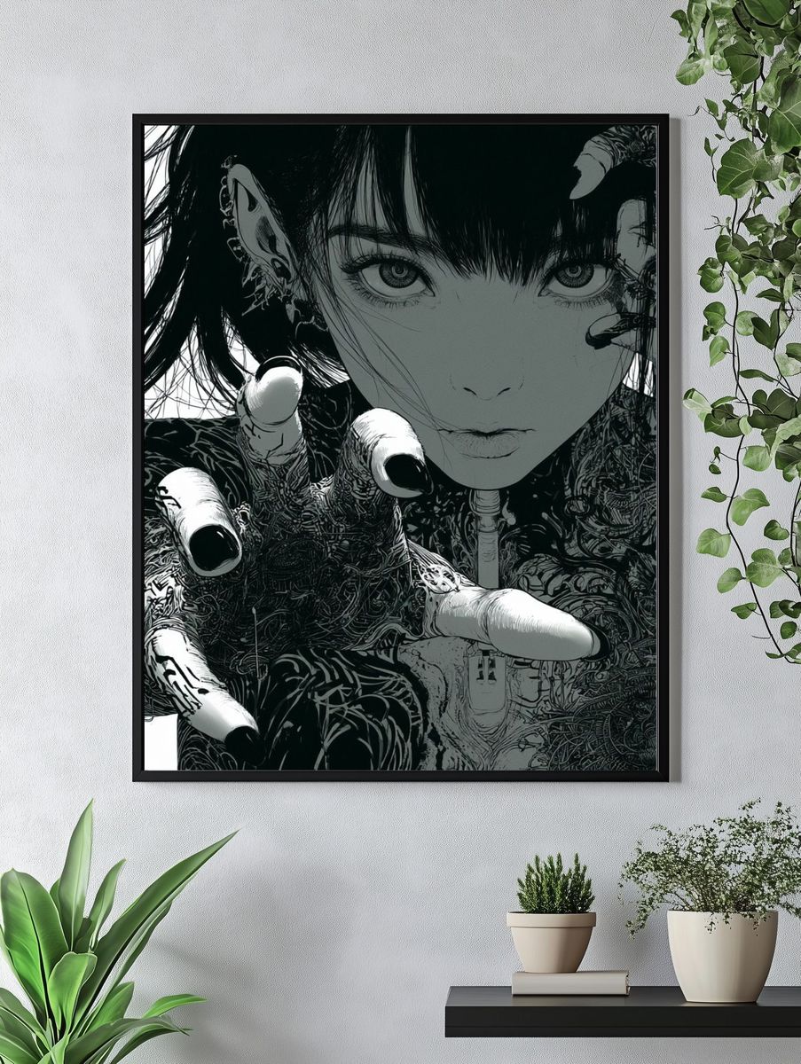 Surreal Manga Portrait Print. — room view 4