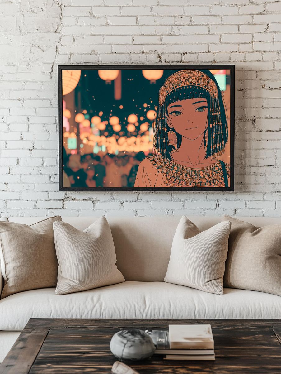 Egyptian Anime Portrait Poster. room preview