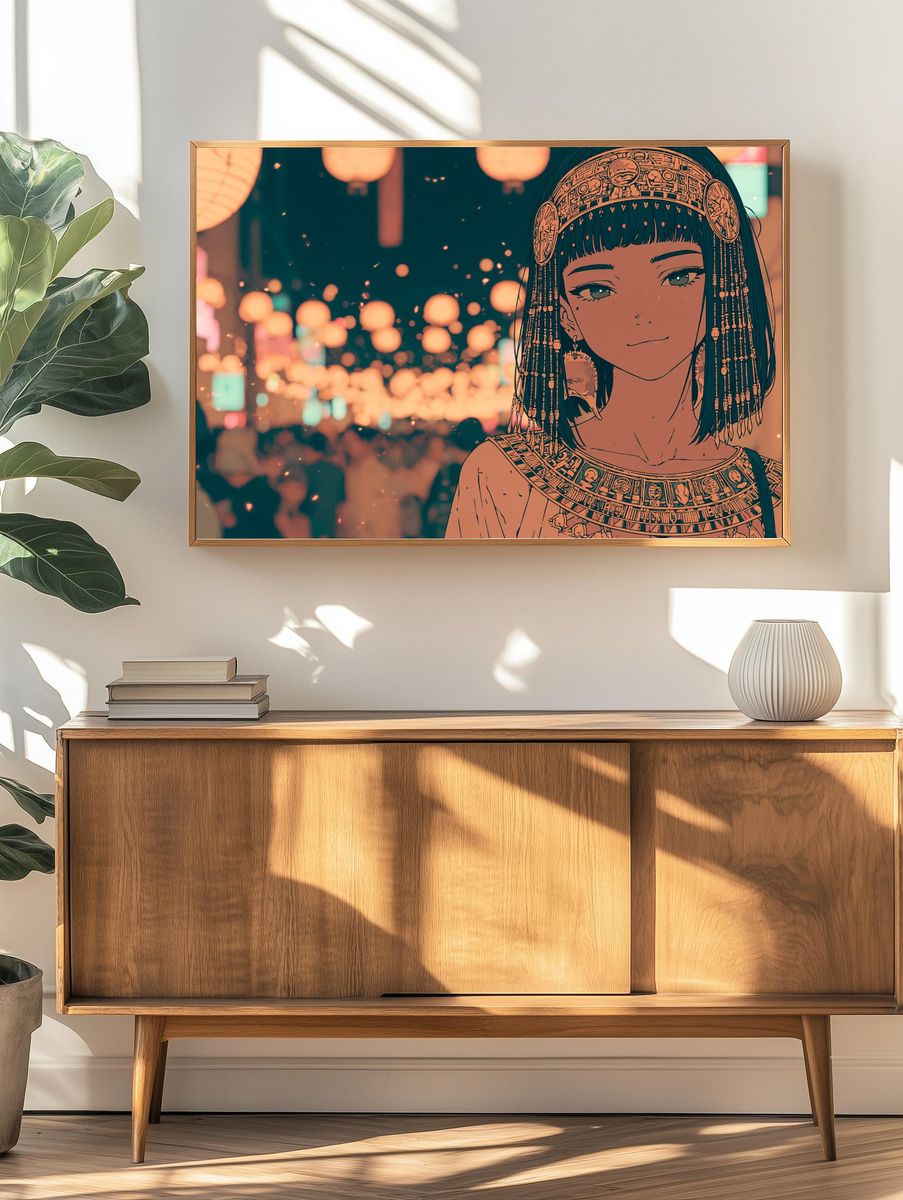 Egyptian Anime Portrait Poster. — room view 3