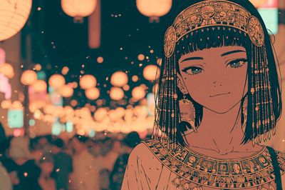Egyptian Anime Portrait Poster. poster