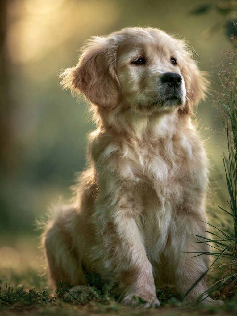 Golden Retriever Portrait Poster. poster — animals art