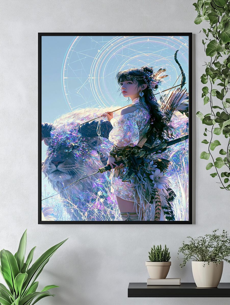 Celestial Archer Fantasy Print. — room view 4
