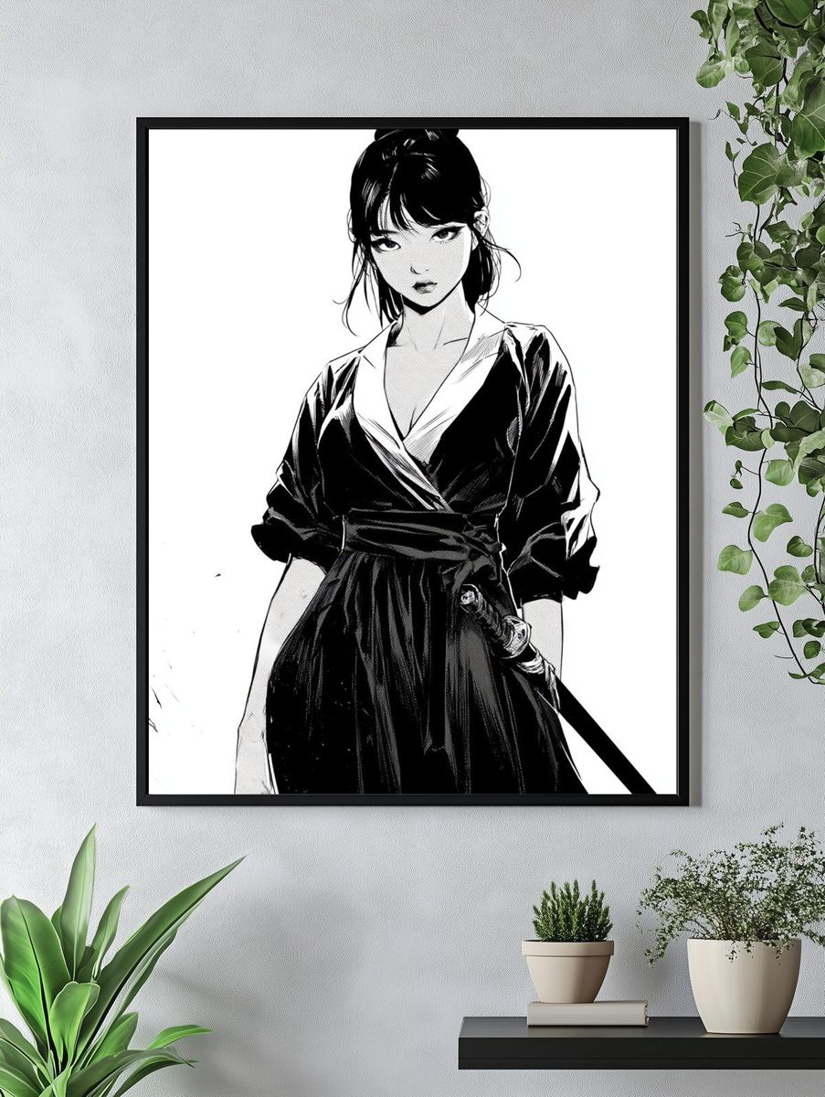 Samurai Woman Manga Poster. — room view 4
