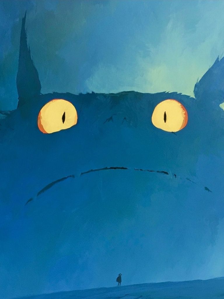Totoro Giant Face Illustration Poster. poster detail