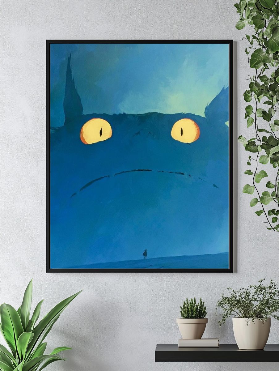 Totoro Giant Face Illustration Poster. — room view 4