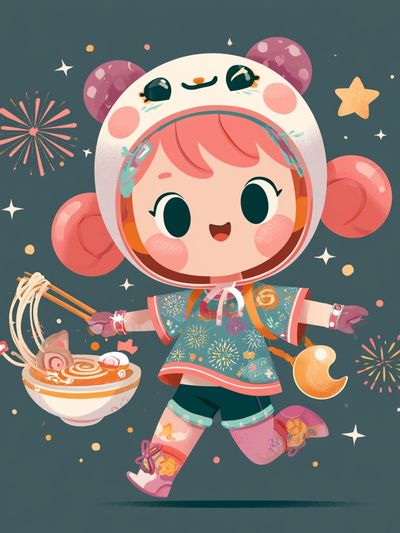 Kawaii Space Ramen Poster.