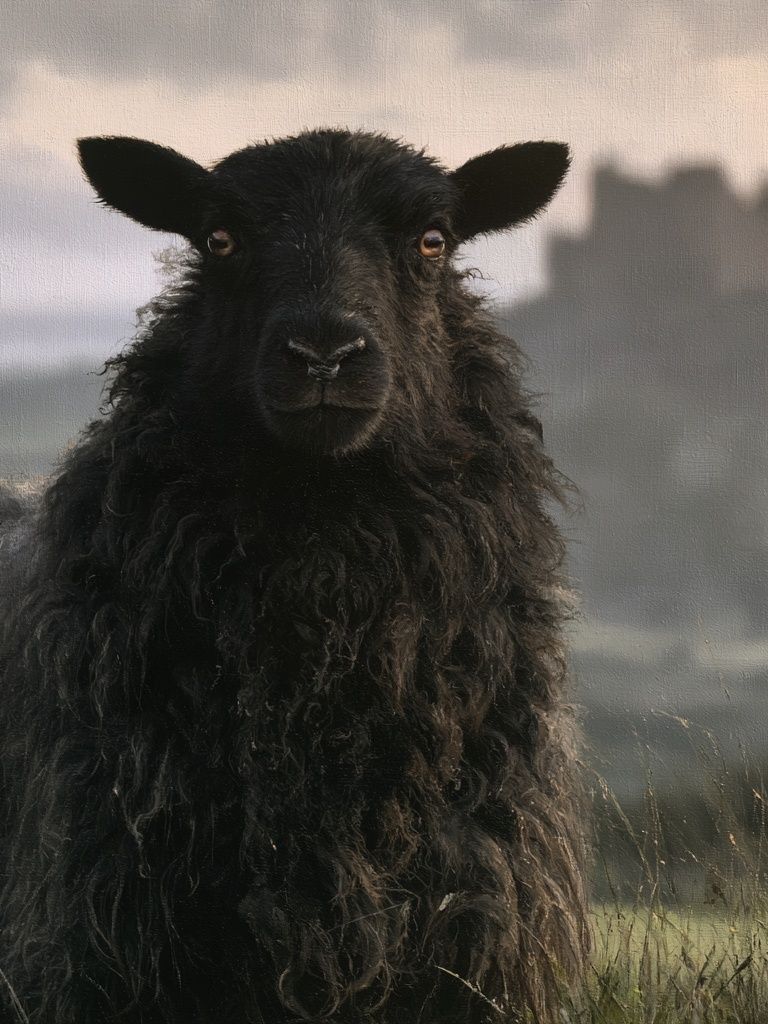Black Sheep Portrait Poster. poster detail