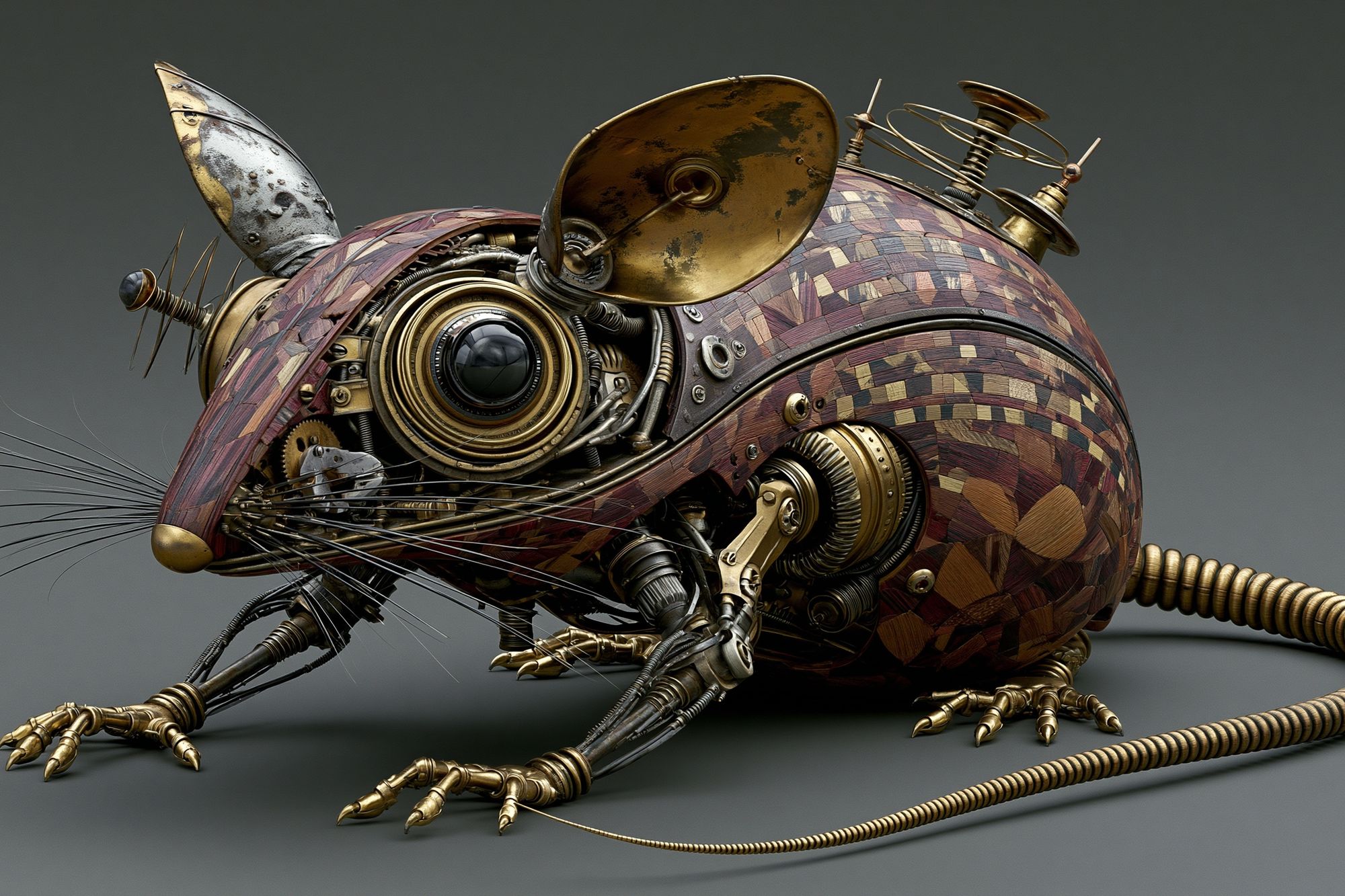 Steampunk Mechanical Mouse Poster. poster detail