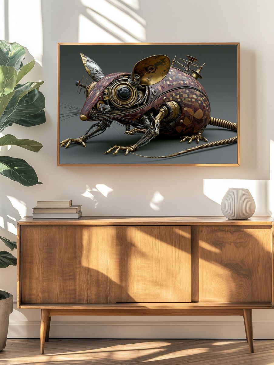 Steampunk Mechanical Mouse Poster. — room view 3