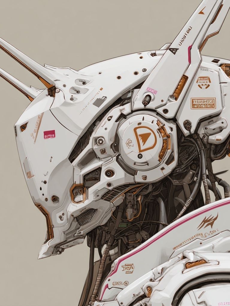 Mecha Wolf Head Illustration Poster. poster — animals art