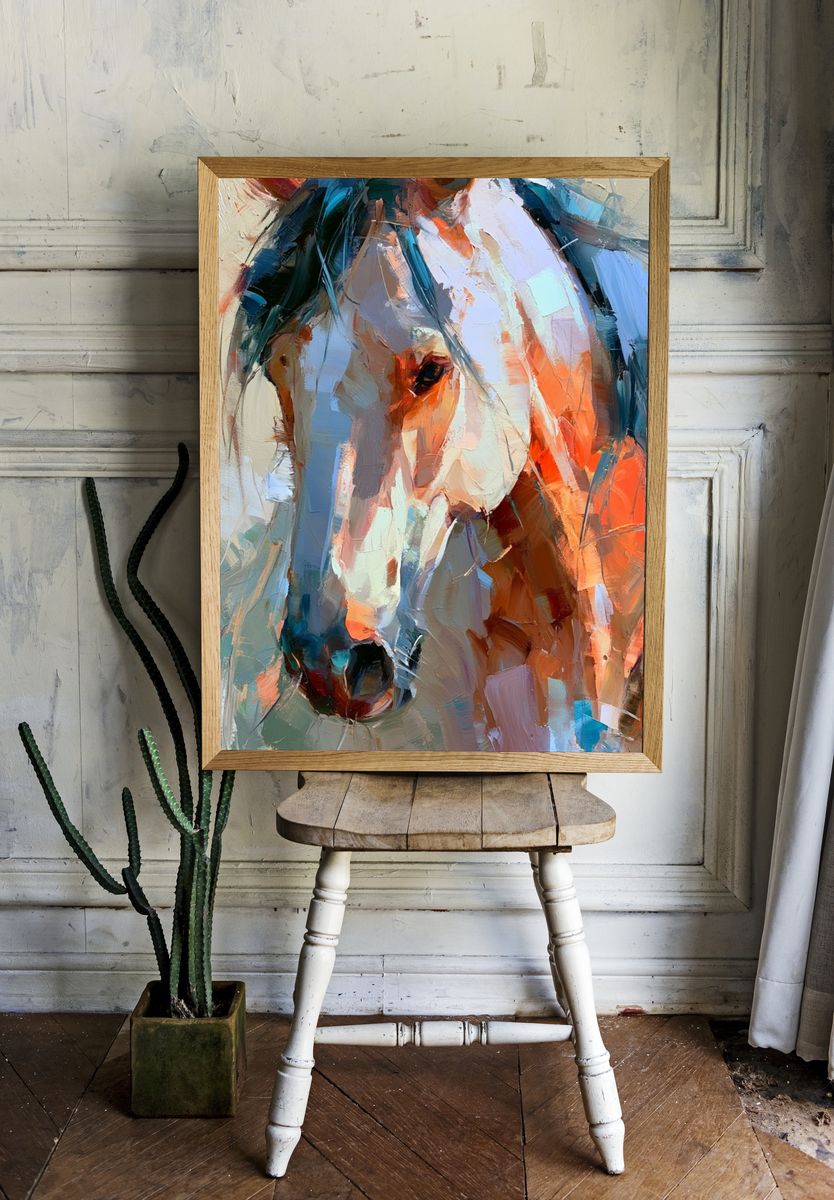 Horse Portrait Fine-Art Poster. room preview