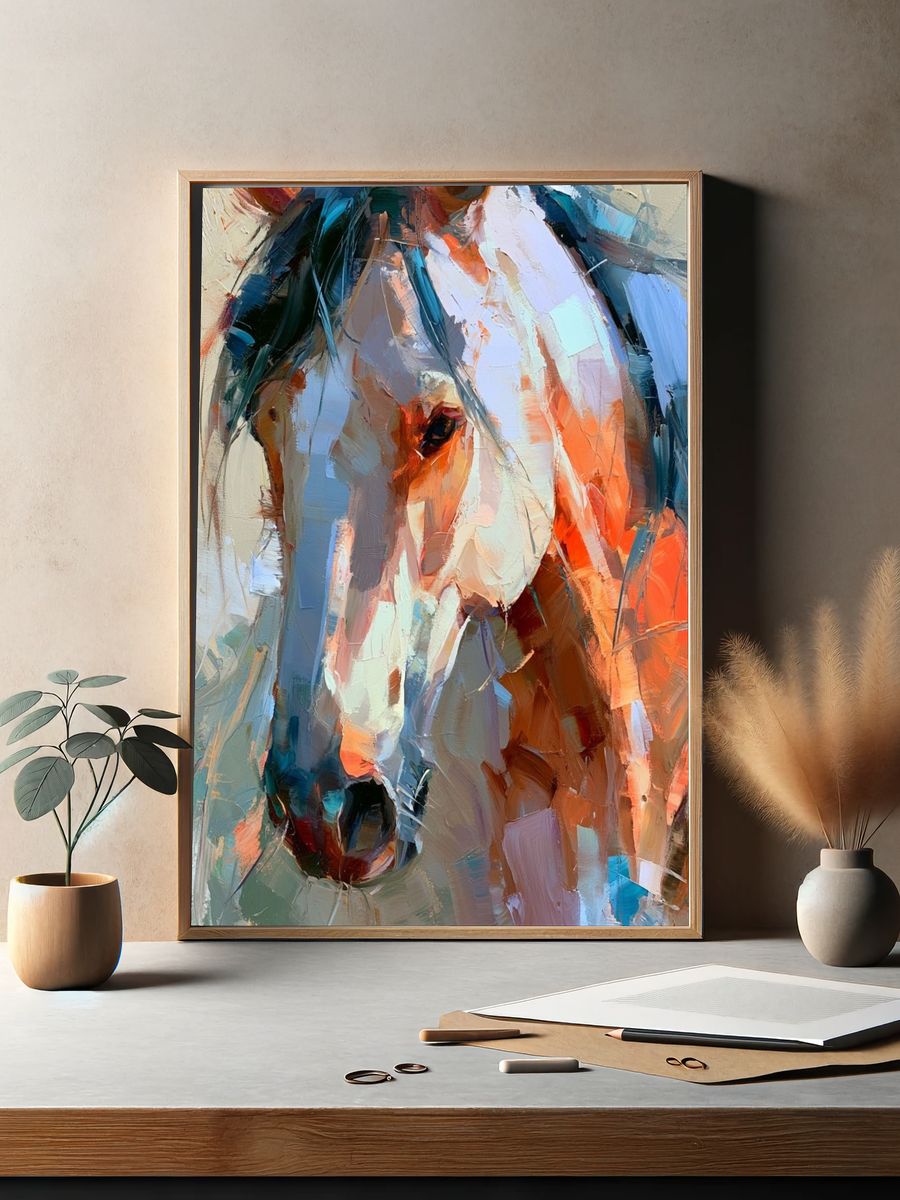 Horse Portrait Fine-Art Poster. — room view 2