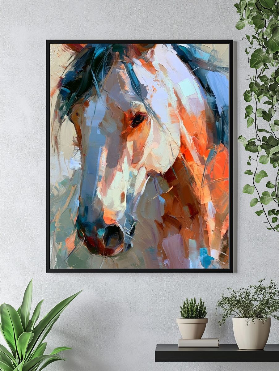 Horse Portrait Fine-Art Poster. — room view 4