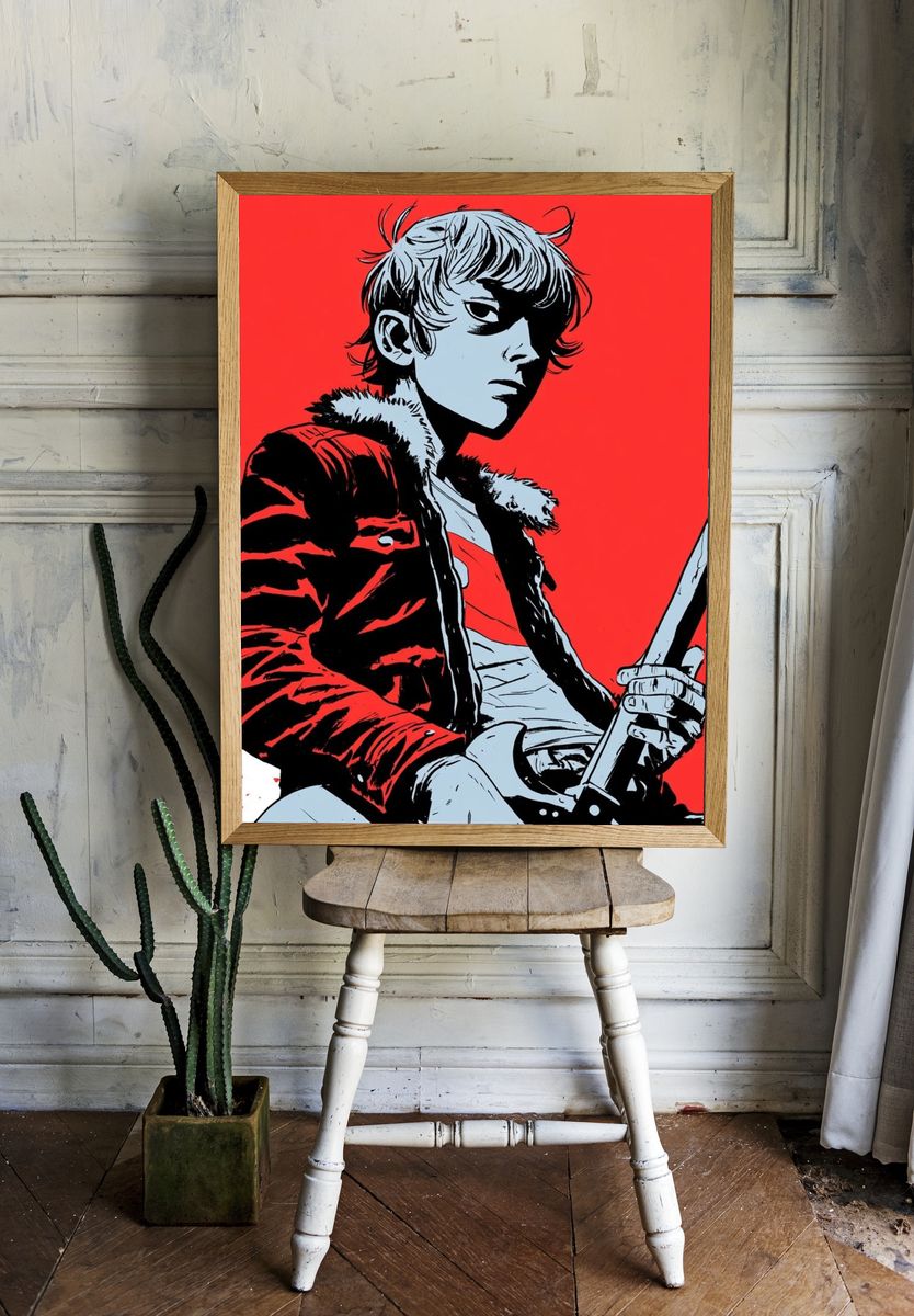 Anime Rebel Portrait Poster. — room view 1