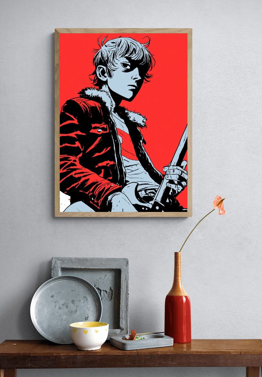 Anime Rebel Portrait Poster. — room view 3