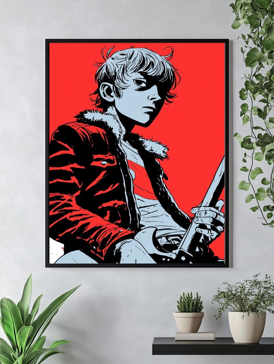Anime Rebel Portrait Poster. — room view 4