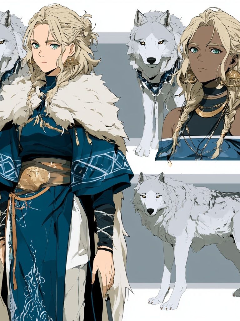 Wolf Companion Fantasy Illustration Poster. poster — anime art
