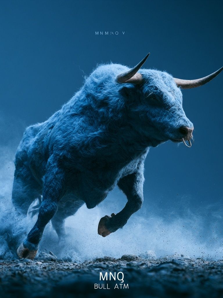 Charging Blue Bull Photography Poster. poster detail