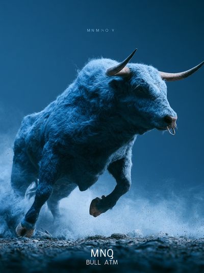 Charging Blue Bull Photography Poster. poster