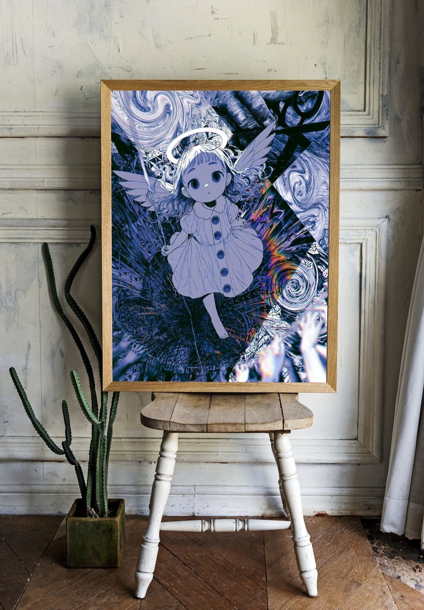 Angel Doll Surreal Anime Poster. — room view 1