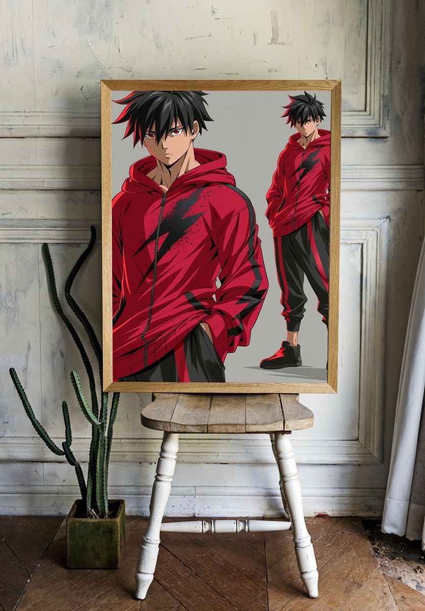 Anime Streetwear Character Print. — room view 1