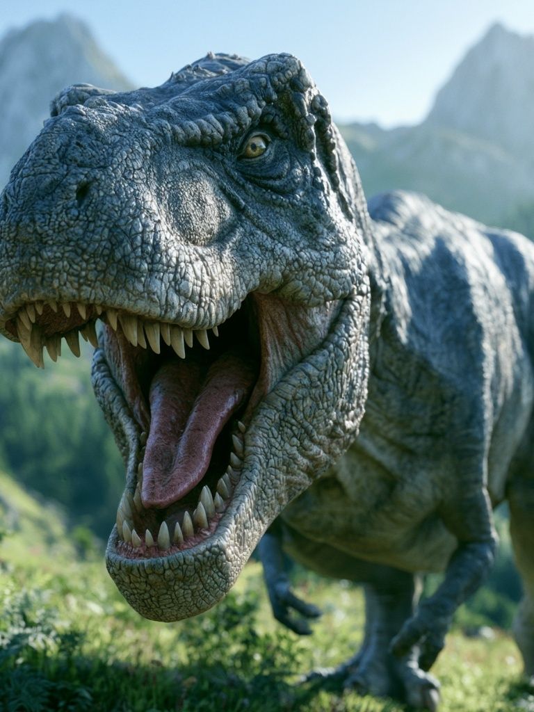 Roaring T-Rex Dinosaur Poster. poster — animals art