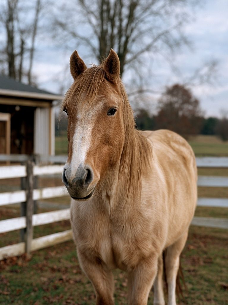 Palomino Horse Portrait Poster. poster — animals art