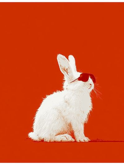 White Rabbit Pop Art Poster. poster