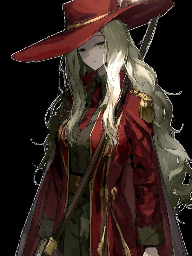 Red-Hat Anime Girl Poster. poster — anime art