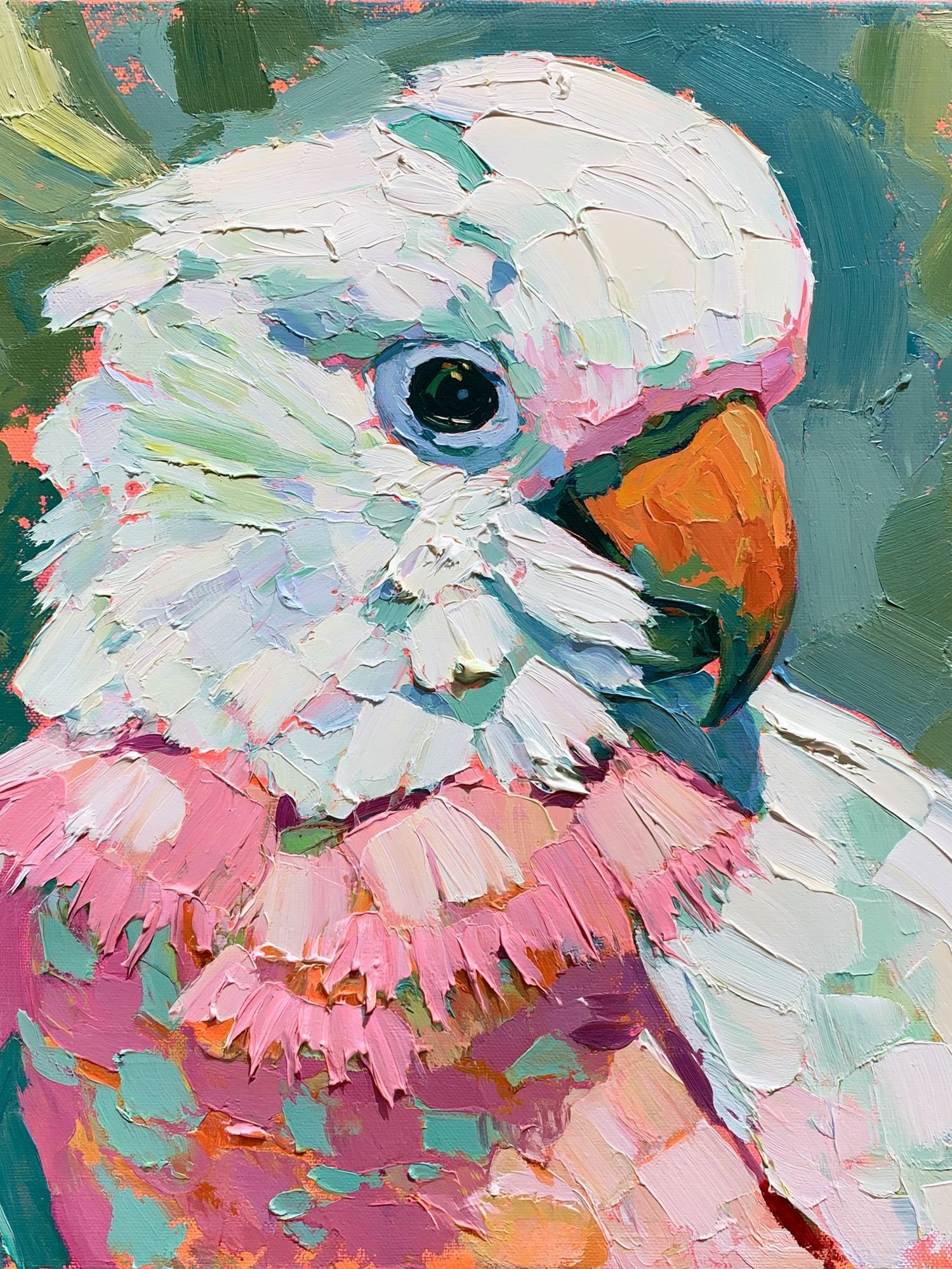 Colorful Parrot Portrait Poster. poster detail