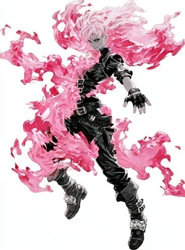 Pink Energy Anime Illustration Poster. poster detail