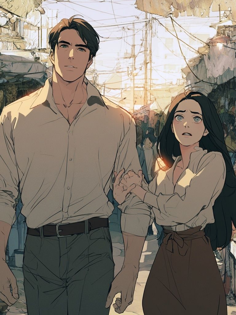 Anime Market Scene Poster. poster detail