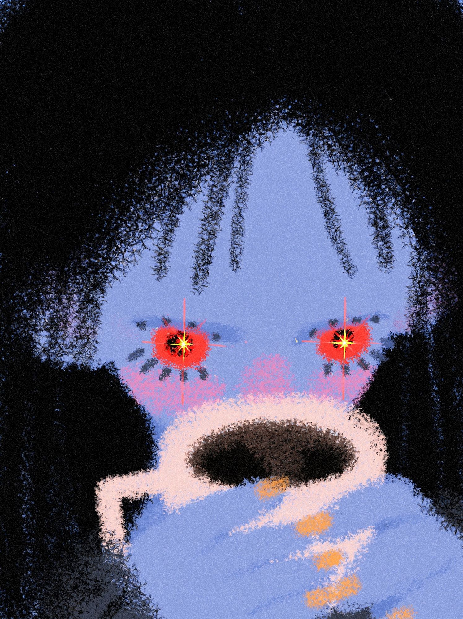 Blue Bear Abstract Poster. poster detail