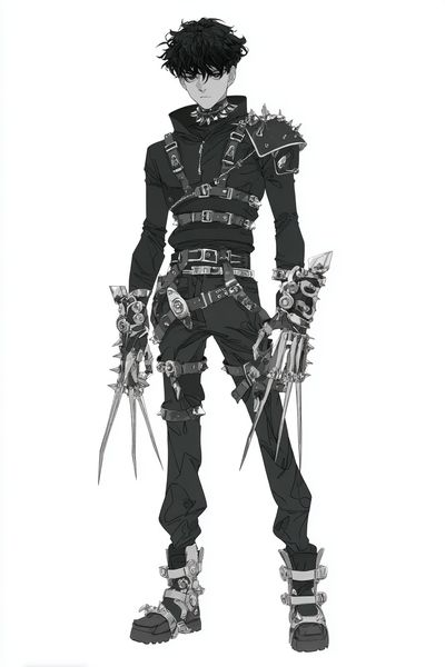 Cyberpunk Anime Warrior Poster. poster