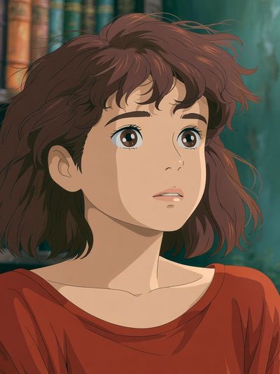 Anime Girl Portrait Print. poster