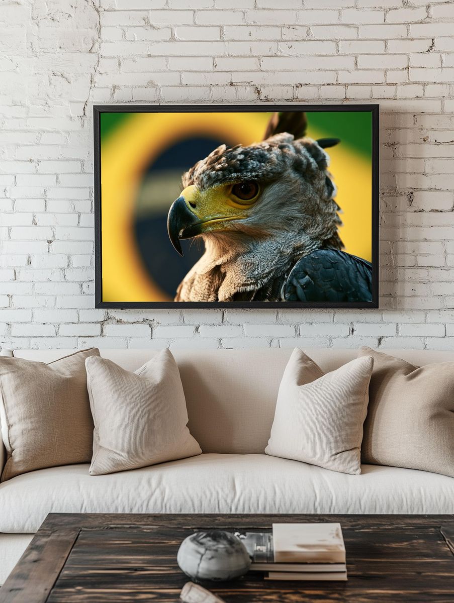 Eagle Portrait Photography Poster. — room view 1