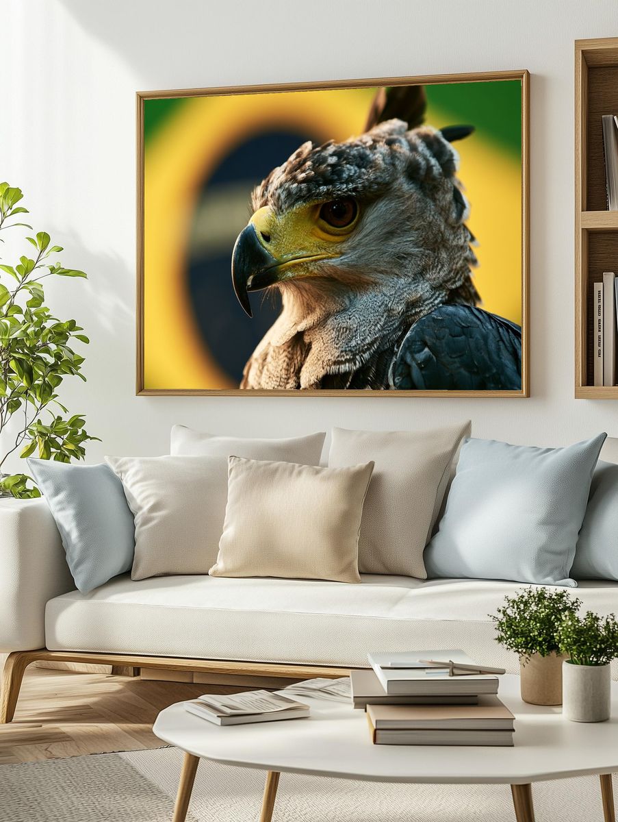 Eagle Portrait Photography Poster. — room view 2