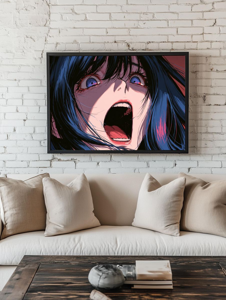 Shocked Anime Face Poster. room preview