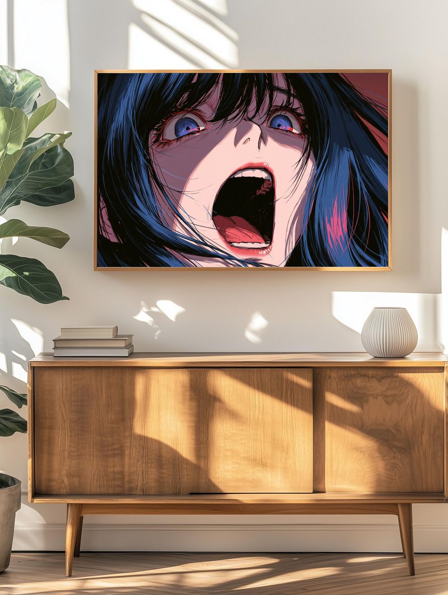 Shocked Anime Face Poster. — room view 3