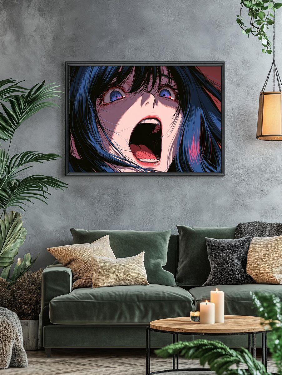 Shocked Anime Face Poster. — room view 4