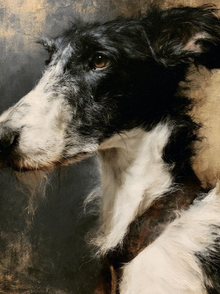 Border Collie Portrait Print. poster detail