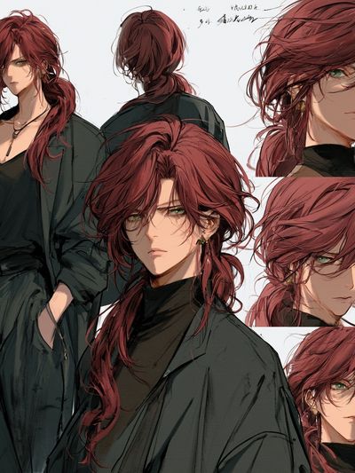 Red-Haired Anime Character Poster.
