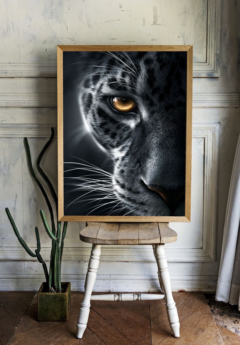 Black Panther Portrait Poster. — room view 1