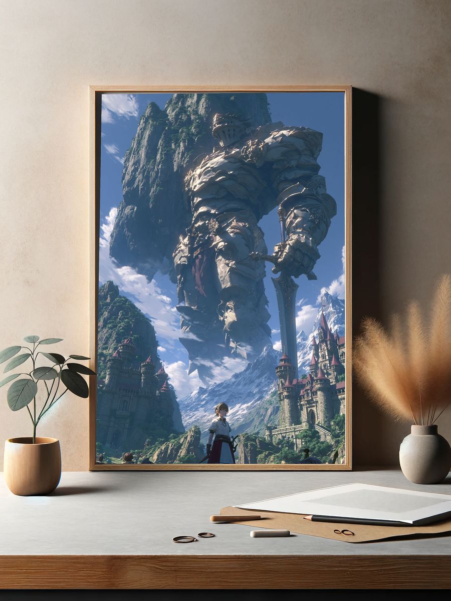 Fantasy Mountain Giant — Illustration Print. — room view 2