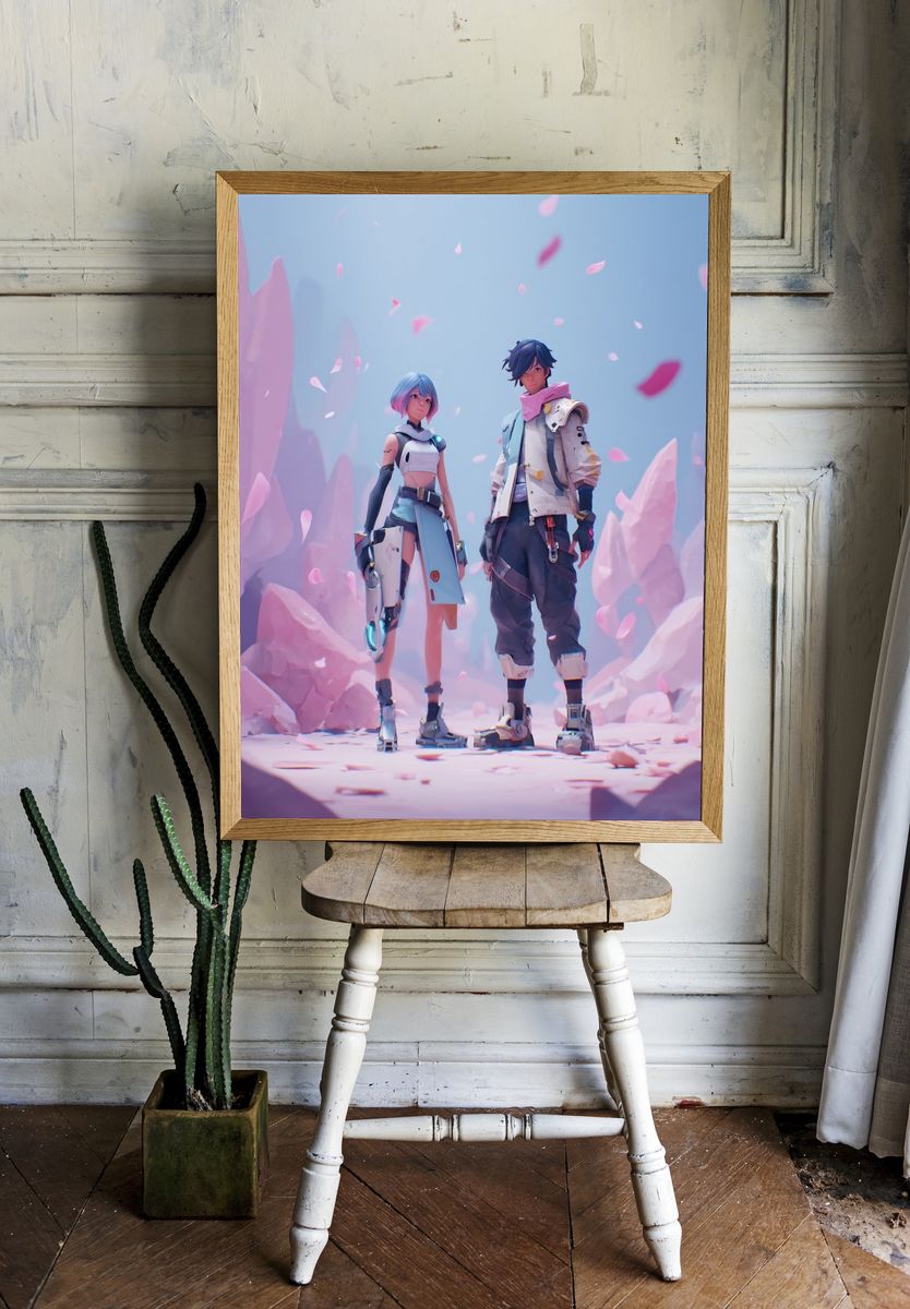 Pastel Anime Explorers Poster. — room view 1