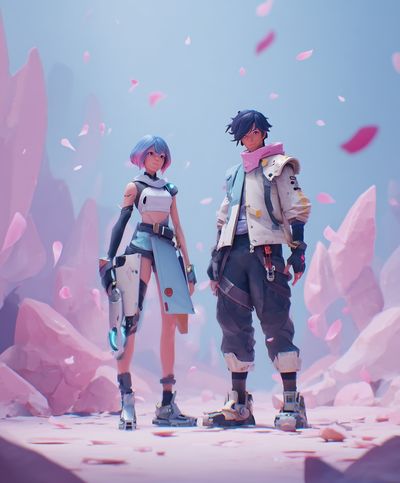 Pastel Anime Explorers Poster